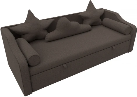 Диван детский прямой Рико (Коричневый/Рогожка) Лига Диванов арт.123680