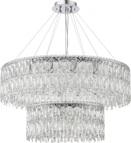 Подвесная большая люстра хрустальная Stilfort Splendy 2173/09/26P (220V, на тросе)