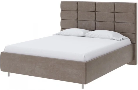 PROxSON Кровать Shapy без основания (Ткань: Велюр Лофти Кофейный) 140x190