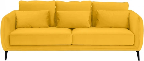 Диван Amsterdam трехместный ОГОГО (арт.583328), (Ткань/Желтый)
