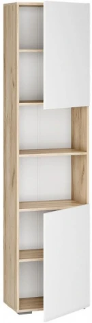 Стеллаж Алетра ПО-500 (Алетра ПО-500 дуб крафт серый / глянец белый) Woodville арт.580874