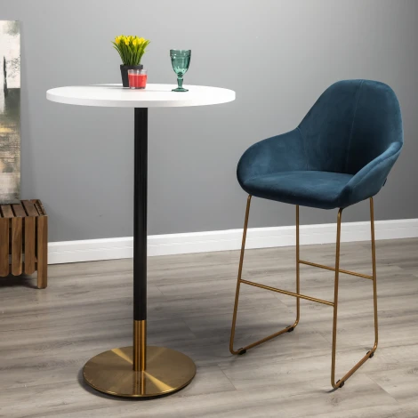 Кресло Бар. Kent Diag blue/Линк золото R-Home арт.410219151h_Diagblue_золото_БАР