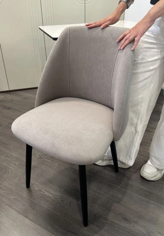 Стул ПЬЕР цвет Marseille-16 Капучино, велюр / Черный каркас M-City 64597