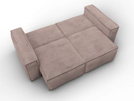 Диван прямой Лига-081 НПБ (ДСП/Пластик/Велюр/Бежевый) Лига Диванов 134135