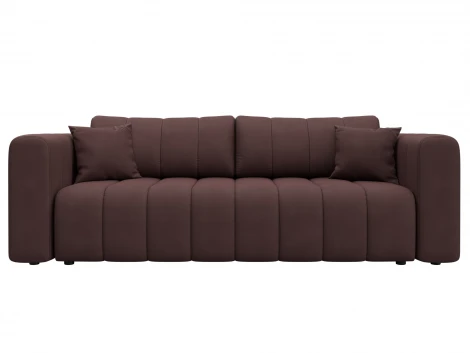 Диван прямой Лига-062 НПБ (ДСП,Фанера,ХДФ/Пластик/Замша/Бордовый) Лига Диванов 130281