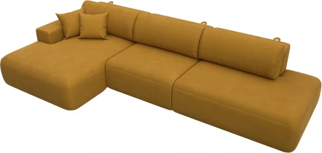 Диван угловой Лига-036 НПБ Модерн Лонг левый угол Лига Диванов (Велюр) арт.127744L