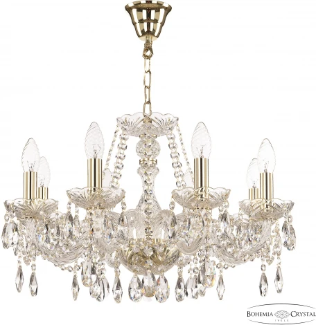 Подвесная люстра Bohemia 116 116/8/195 G (220V, подвески, на цепи, подсвечник, свеча)