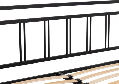 Полутораспальная кровать Woodville Рейк 140х200 черная 403025