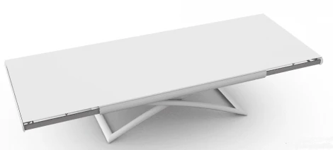 Стол-трансформер Dakota Calligaris Стекло белое GEW