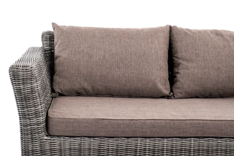 Лаунж-зона из искусственного ротанга, цвет графит 4SIS Капучино Сингл KSS2C2T-4-SET graphite