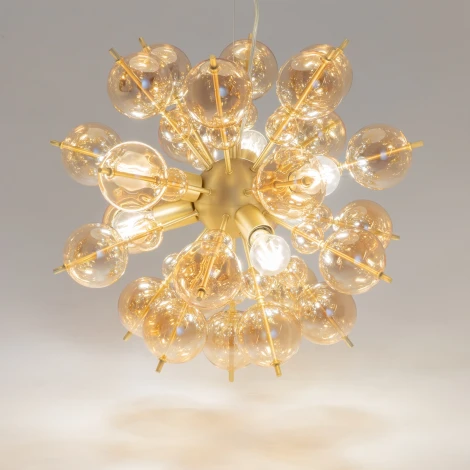 Подвесная люстра Maytoni Bolla MOD133PL-06BS (220V, на тросе, шар, шарики, молекулы)