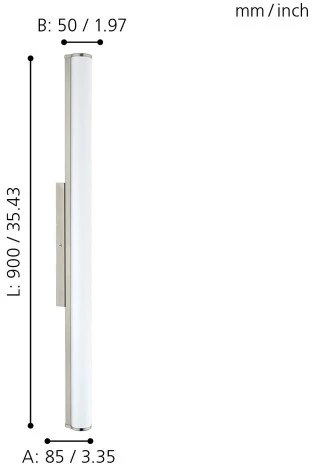 Настенный светильник линейный IP44 светодиодный влагозащищенный Eglo Calnova 94717