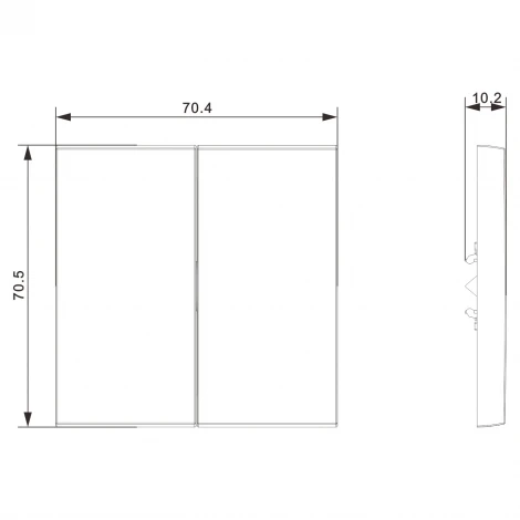 Клавиша для перекрёстного переключателя 2-я, серый графит Donel S08 DS29959