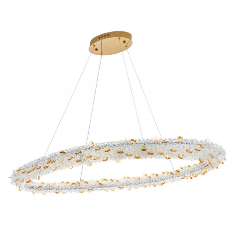 Подвесной светильник светодиодный хрустальный с пультом с регулировкой цветовой температуры и яркости Modelux MODESTYLE MS.5006.1200 GD
