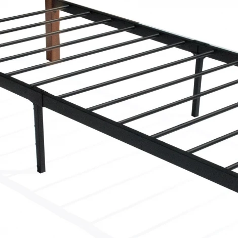 Кровать AT-915 красный дуб/черный (дерево гевея/металл)