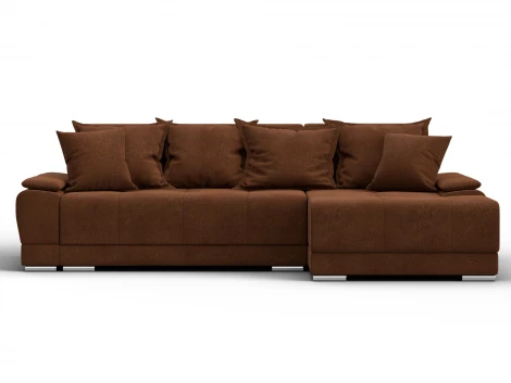 Диван угловой Лига-119 угол правый (ДСП,Брус,Фанера,ЛДС,Велюр/Терракотовый) Лига Диванов 137097