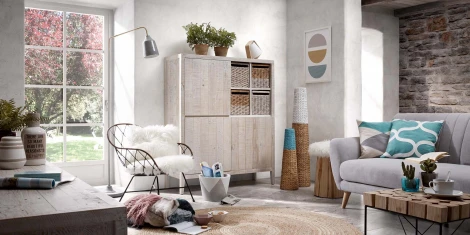 Кресло La Forma (ex Julia Grup) Claren (Белый/ Сталь,Ротанг,Пена,Металл)