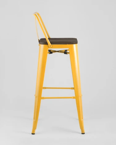 Стул барный Stool Group TOLIX WOOD со спинкой желтый УТ000001866