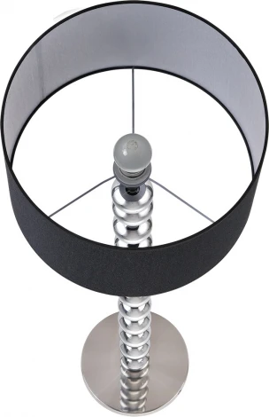 Торшер Lumion Navila 8079/1F хром/черный металл/текстиль E27 1*60W 220V (выключатель, шарики, круглые)