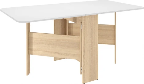 Стол-книжка раскладной Мечта 2, цвет дуб сонома/белый Mebelson (арт.KM-0005.1623)