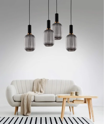 Подвесной светильник Lumina Deco Rico LDP 1218-1 GY+BK