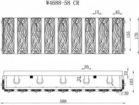 Настенный светильник iLamp Panorama W4688-58 CR (220V)