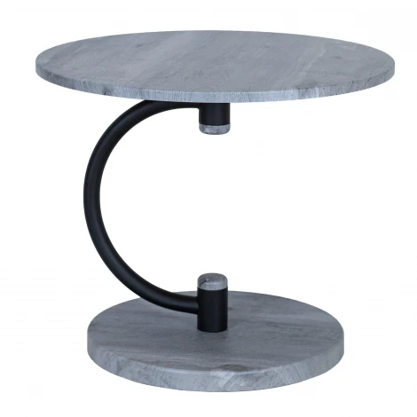 Стол журнальный Дуэт 13 черный/орех гикори грей Mebelik 009632