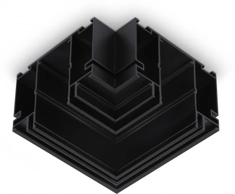 Коннектор угловой для магнитного шинопровода в натяжной потолок Ambrella TRACK SYSTEM GL1046