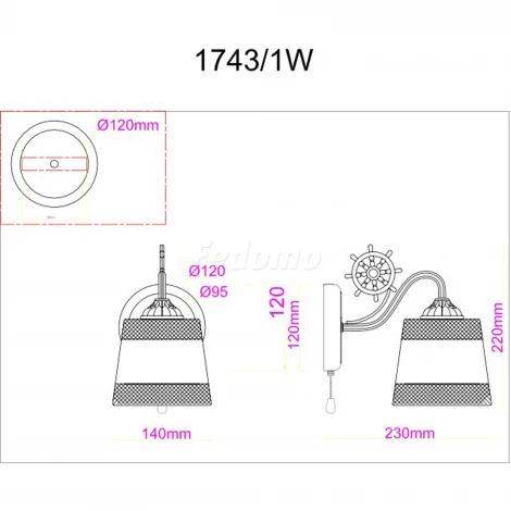Бра J-Light Navy 1743/1W