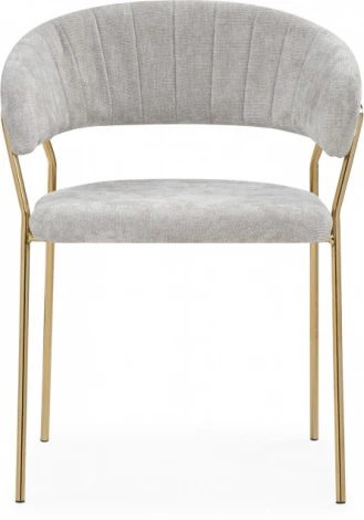 Стул на металлокаркасе Kamelia 1 (Kamelia 1 light gray fabric / gold) Woodville арт.15757