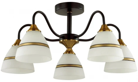 Потолочная люстра на штанге Nettie 5214/5C черный, бронзовый E27 5*60W