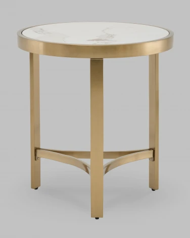 Журнальный столик Адриана 50*50 см светлая керамика Stool Group арт.УТ000041495