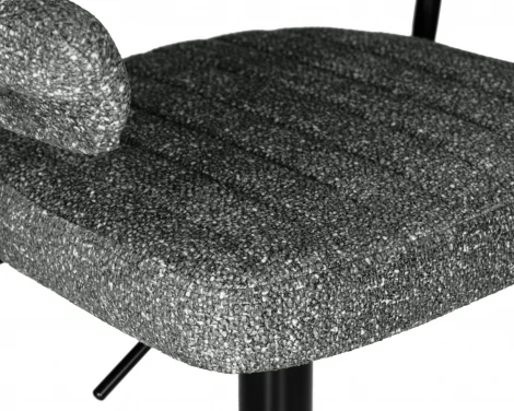Стул барный DOBRIN CHARLY BLACK (серый твид (LEO11))
