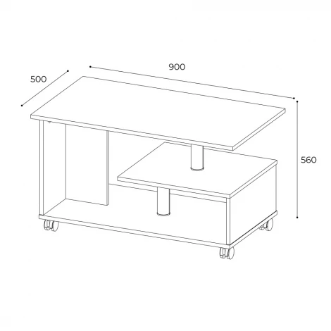 Столик журнальный ТЭКС Консул-5, белый