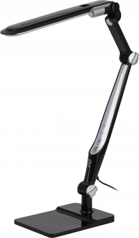 Офисная настольная лампа светодиодная на струбцине с регулировкой цветовой температуры и яркости ЭРА NLED-497-12W-BK (220V, сенсорный выключатель)