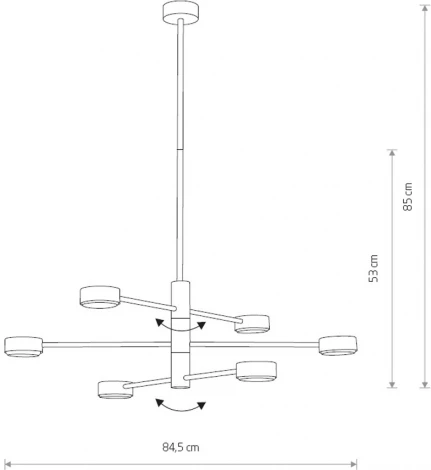 Потолочная люстра на штанге Nowodvorski Orbit White 7942 (220V)