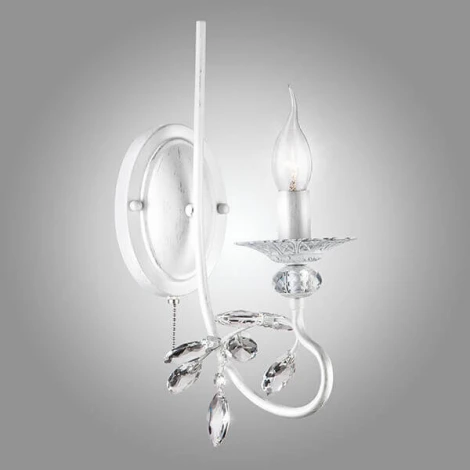 Бра Alexandria 60057/1 белый с серебром