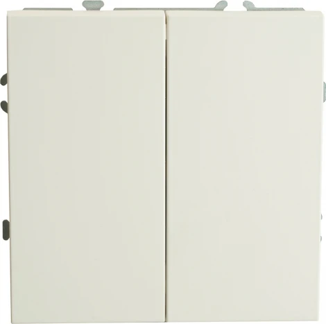 Переключатель двухклавишный (белый) Stekker Эмили 49869