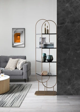 Стеллаж ST3096 матовая бронза/черный ESF 5706