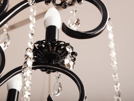 Подвесная большая люстра SD734-BL (220V, на цепи, свеча)