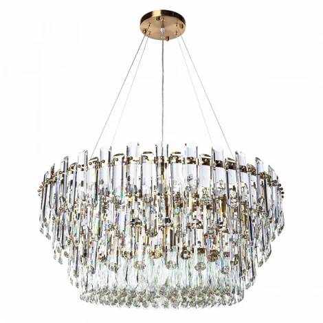 Подвесная люстра каскадная Divinare Bellatrix 3510/17 SP-18 (220V, хрусталь, на тросе)