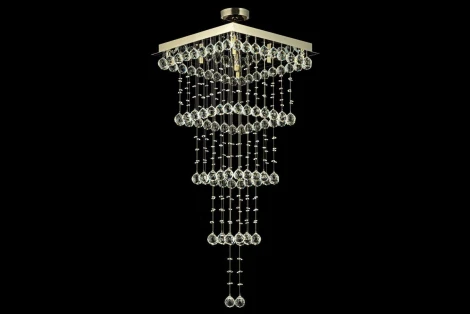 Потолочная хрустальная люстра на штанге Dio D'Arte Tesoro Nickel H 1.4.50.107 N (220V)