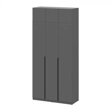 Шкаф с антресолью Арника и наполнением (5 полок + штанга) ШК 5 (1200), Графит