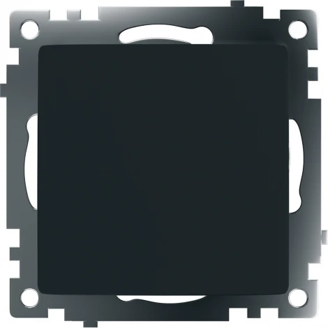 Переключатель одноклавишный перекрестный (черный) Stekker Катрин 49177