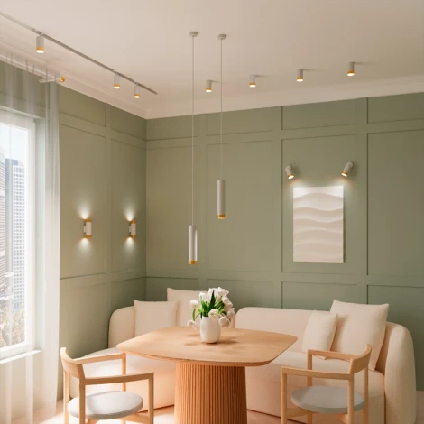 Спот Wolta WSL-GU10/S10WG под лампу GU10 Белый / Золотой CELLA