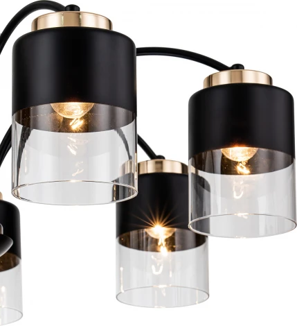 Потолочная люстра на штанге Escada Riche 2121/7P E27*40W Black/Gold (220V)