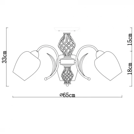 Потолочная люстра Arte Lamp Dina A1608PL-3CC