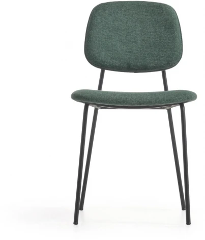Обеденный стул La Forma (ex Julia Grup) Benilda (Зеленый/ Шпон,Металл,Дуб,Пена,Сталь,Фанера)