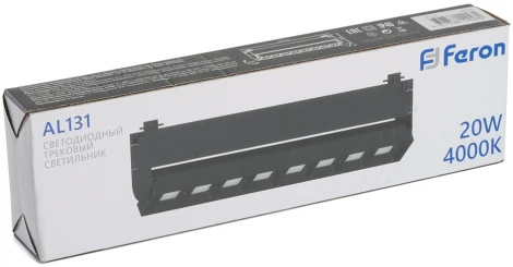 Трековый светодиодный светильник Feron AL131 48376 48V (220V, IP40)