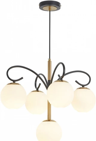 Подвесная люстра Arte Milano Neapol-73808 273808/4+1 BK/GD (220V, на проводе, шар)